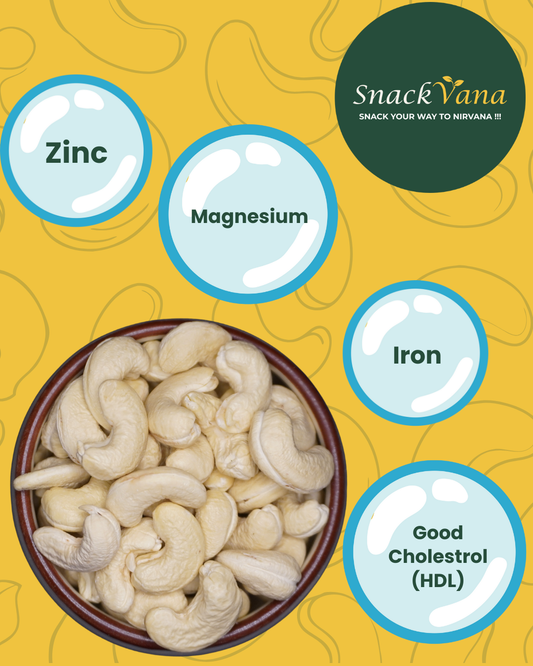 Crunchy raw cashew nuts - rich in protein and minerals