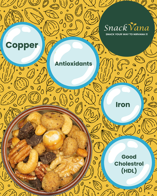 SnackVana Nut Mix CCC - satisfies cravings while being rich in minerals and antioxidants