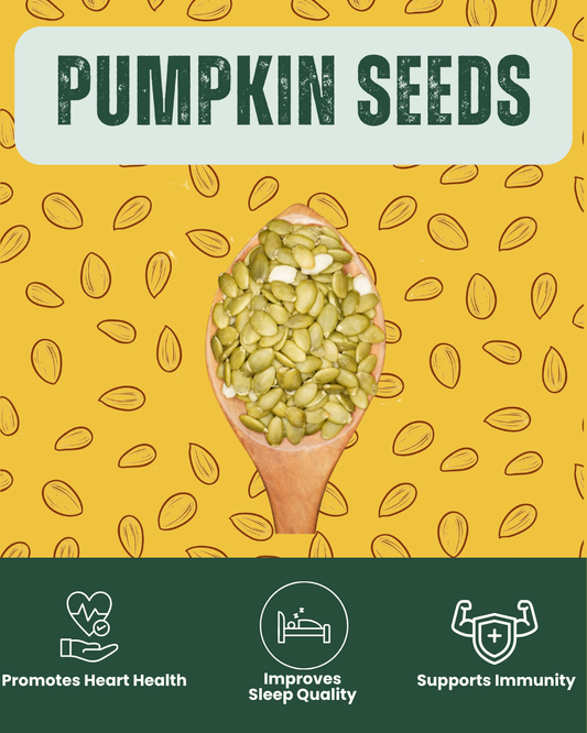 Crunchy pumpkin seeds - immune-boosting superfood with antioxidants