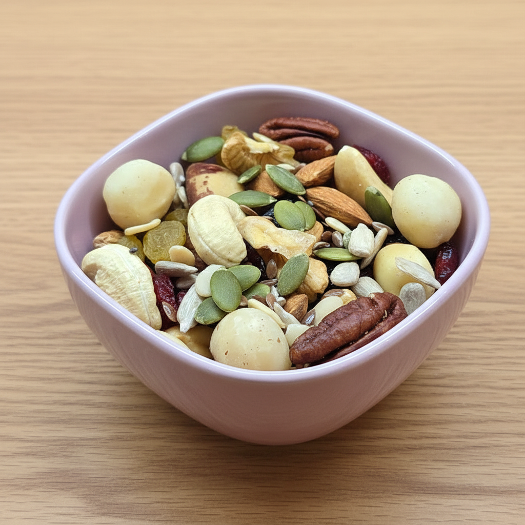 Super Mix - Pure in a ceramic bowl on wooden table